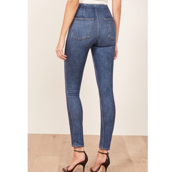 Reformation Niki Jeans in Kasai Wash Size 28 - Picture 3 of 12